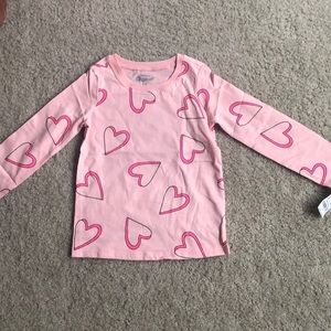 Girls long sleeve valentines shirt